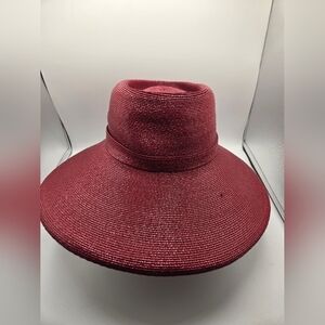 Frank Olive for Neiman Marcus red wide brim sun Hat